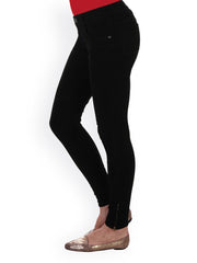 20D Women Black Cotton Stretch Slim Fit Jeans