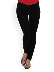 20D Women Black Cotton Stretch Slim Fit Jeans