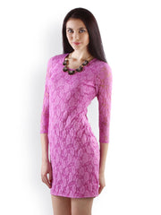 20D Lavender Lace Sheath Dress