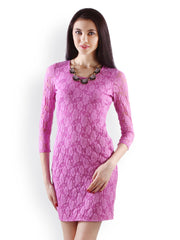 20D Lavender Lace Sheath Dress