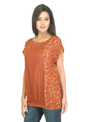 W Women Printed Rust Top