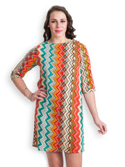 499 Multi-Coloured Printed Shift Dress