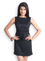 499 Black Peplum Dress