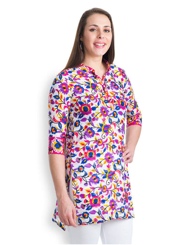 499 Women Multi-Coloured Floral Print Kurti