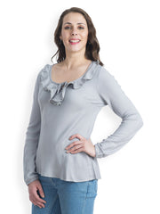 499 Women Grey Top