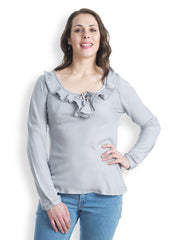 499 Women Grey Top