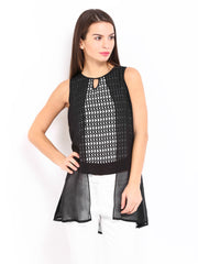 AND by Anita Dongre Black &amp; White Printed Top