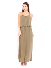 AND by Anita Dongre Taupe Maxi Dress