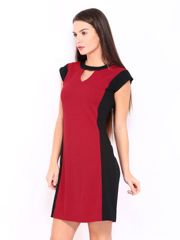 AND by Anita Dongre Black &amp; Red Tailored Dress