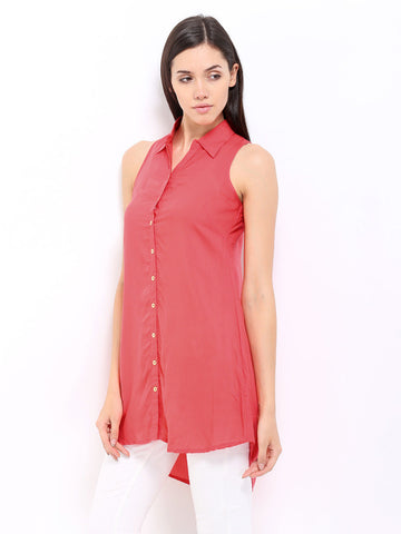 AND by Anita Dongre Women Coral Pink Tunic