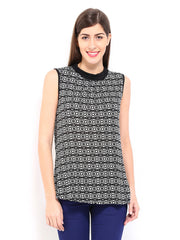 AND by Anita Dongre Women Black &amp; White Printed Top