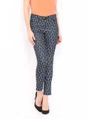 AND by Anita Dongre Women Navy Printed Trousers