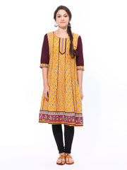 Aurelia Women Yellow Anarkali Kurta