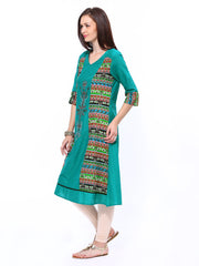 Aurelia Women Teal Green A-line Kurta
