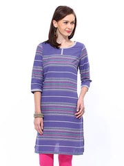 Aurelia Women Purple Dobby Kurta