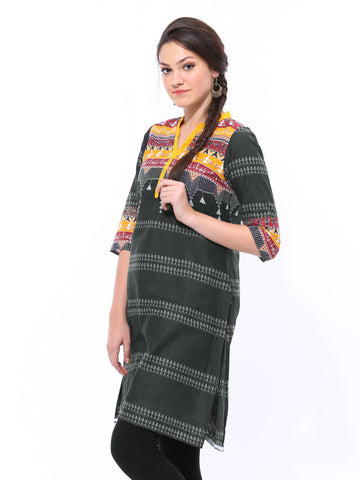 Aurelia Women Black Kurta