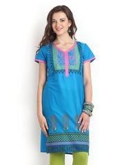 Aaboli Women Blue Kurta