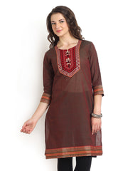 Aaboli Women Maroon Kurta