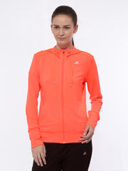 Adidas Women Neon Orange CT Core HD TKTB Training Hooded Jacket