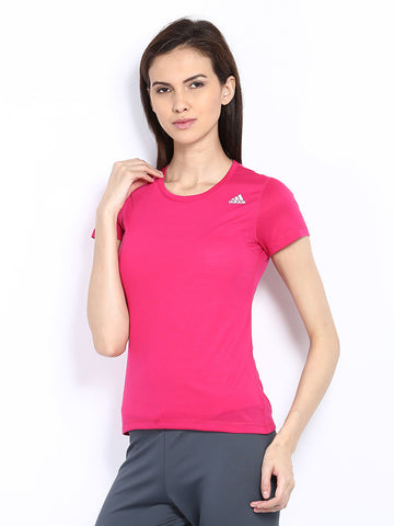 Adidas Women Pink T-shirt