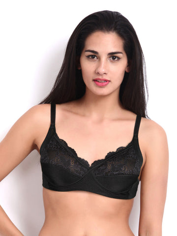 Amante Demi Lace Black Bra BFOM27