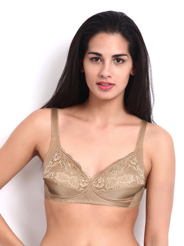 Amante Demi Lace Skin Coloured Bra BFOM27