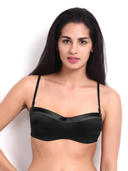 Amante Satin Edge Multiway Black Bra BGMW02