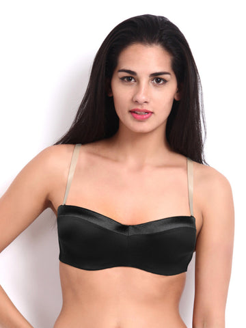Amante Satin Edge Multiway Black Bra BGMW02