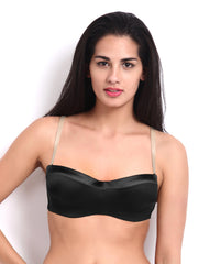 Amante Satin Edge Multiway Black Bra BGMW02