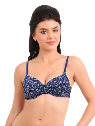 Amante Women Navy Blue Florette Bra BCPR01