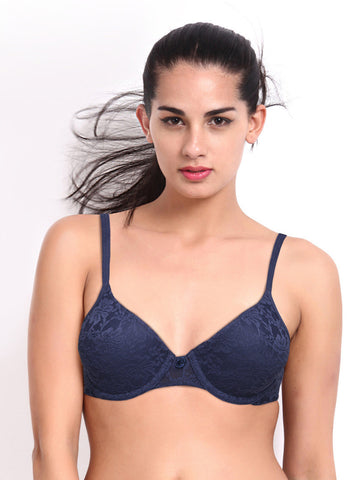Amante Confidence Blue Floral Romance Bra BCFR31