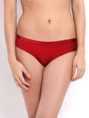 Amante Women Pack of 2 Red Cotton Hipster Briefs