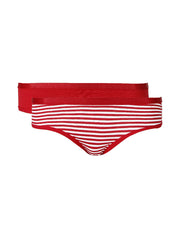 Amante Women Pack of 2 Red Cotton Hipster Briefs