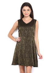 Amari West Green Fit &amp; Flare Dress