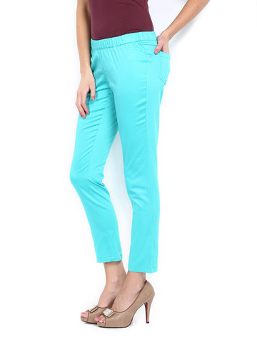 Amari West Women Green Slim Fit Jeggings