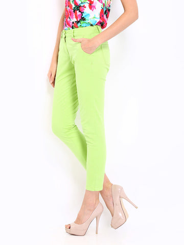 Amari West Women Lime Green Trousers