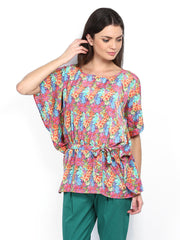 Amari West Women Multi-Coloured Floral Print Top