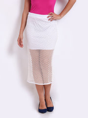 American Laundry White Midi Skirt