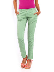 American Swan Women Green Slim Fit Trousers