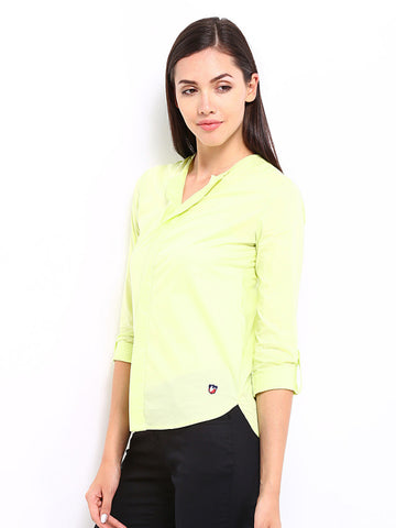 American Swan Women Lime Green Top