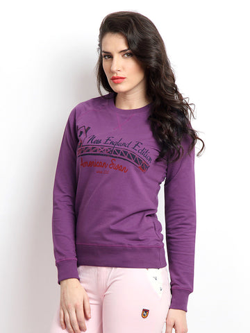 American Swan Women Purple Sweatshirt