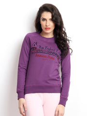 American Swan Women Purple Sweatshirt