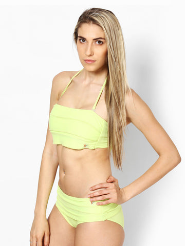 American Swan Women Lime Green Bikini Set