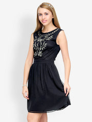 Anasazi Black Fit &amp; Flare Dress