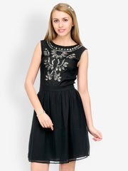Anasazi Black Fit &amp; Flare Dress