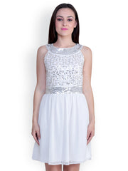 Anasazi White Fit &amp; Flare Dress