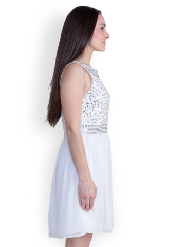 Anasazi White Fit &amp; Flare Dress