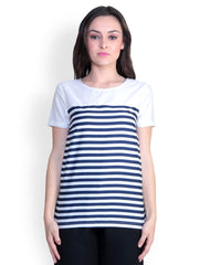 Anasazi Women Blue &amp; White Striped Top