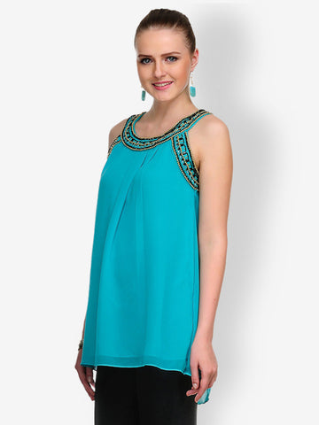 Anasazi Women Aqua Blue Top