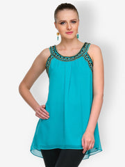 Anasazi Women Aqua Blue Top